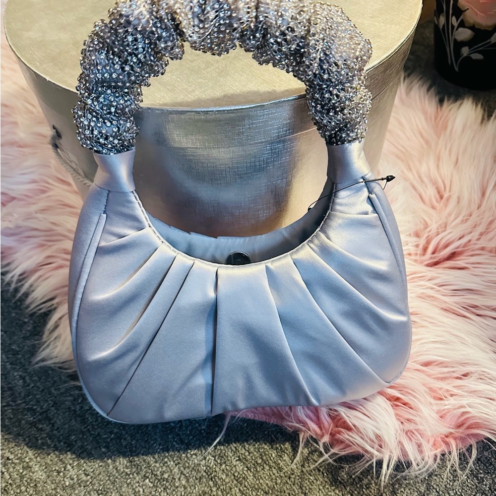 Brand new INC pleated handbag with sparkly handle! 👛 - Picture 4 of 5